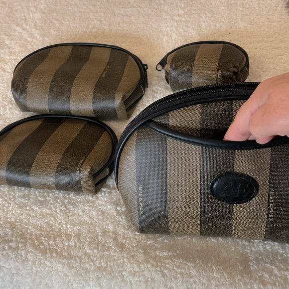 NWT Vintage Allan Edward 80s Half Moon Stripe Crossbody Purse 4 in 1 - Picture 6 of 12